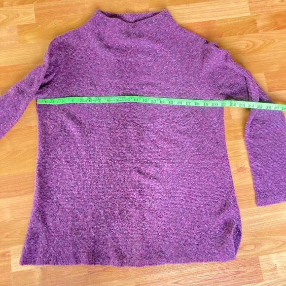 𝅺Old Navy Marled Nubby Purple Pullover Wool‎ Blend Sweater, Size Large - Picture 6 of 7